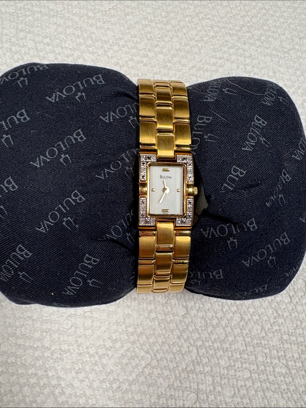 Bulova Gold-Tone Women's Crystal Accent Bracelet Watch